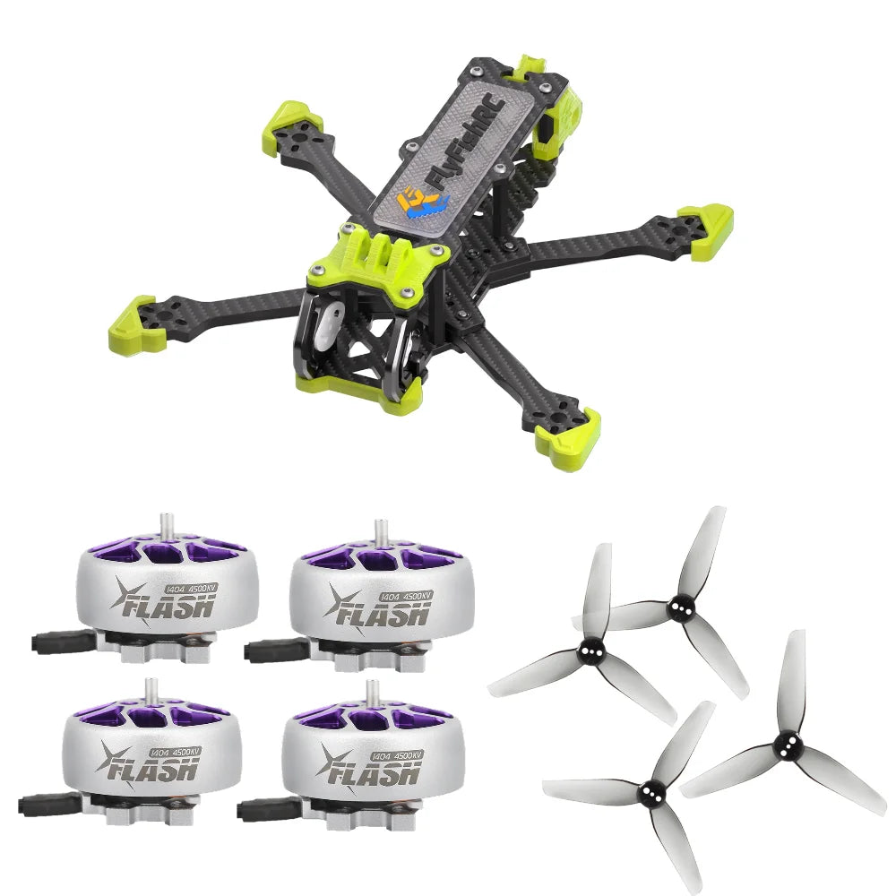 Volador VX3 Frame Kit Flash 1404 4500KV FPV Brushless motor HQ Durable Prop T3X1.5X3 Grey (2CW+2CCW) Bundle Kit