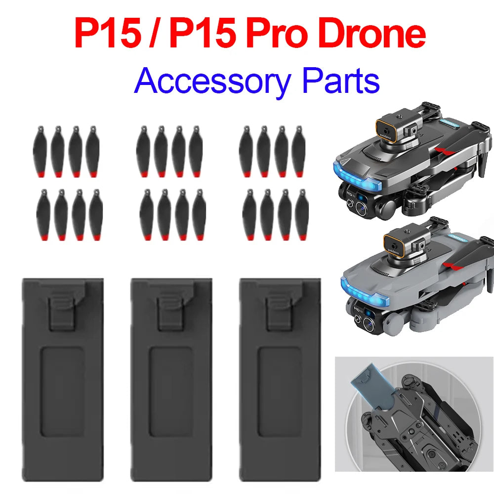 Original P15 Drone Battery 3.7v 1800mAh/ 2000mAh Battery P15 Propeller Maple Leaf For P15Pro Battery Spare Accessories Parts