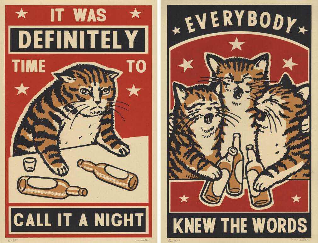 Drunken Cats by Arna Miller & Ravi Zupa. Read the blog now on Fang & Fur.