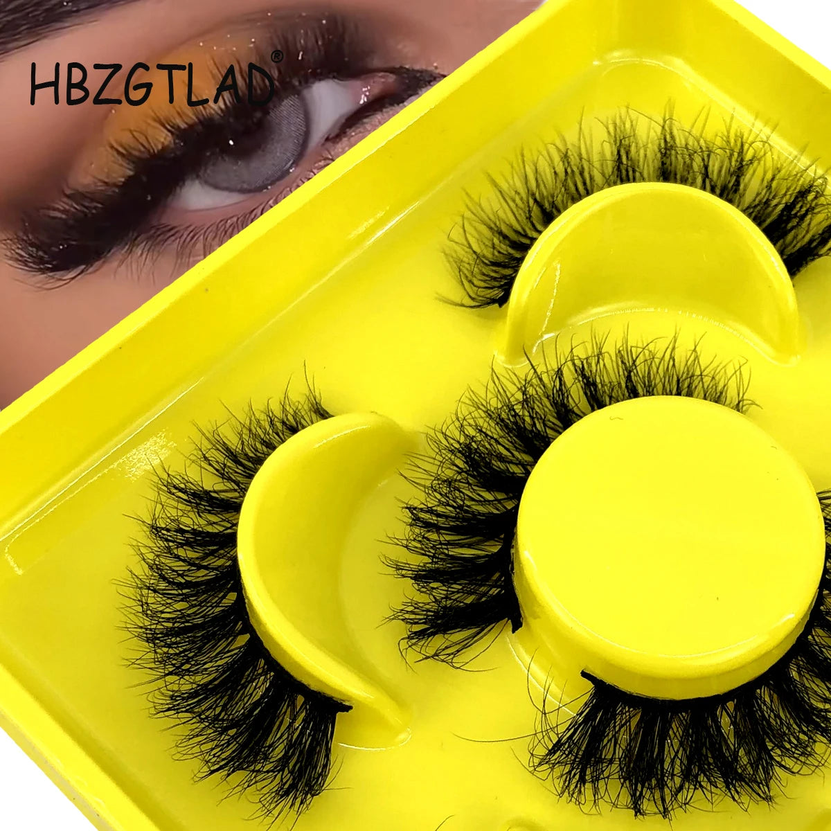 3 Pairs 3D Faux Mink Lashes Fluffy Soft Full Thick Wispy Natural short False Eyelashes Curly lashes furry eyelashes