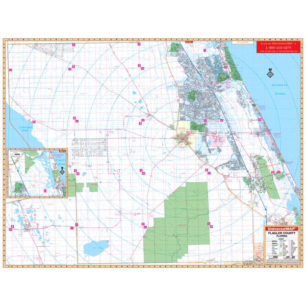 Flagler, FL Wall Map
