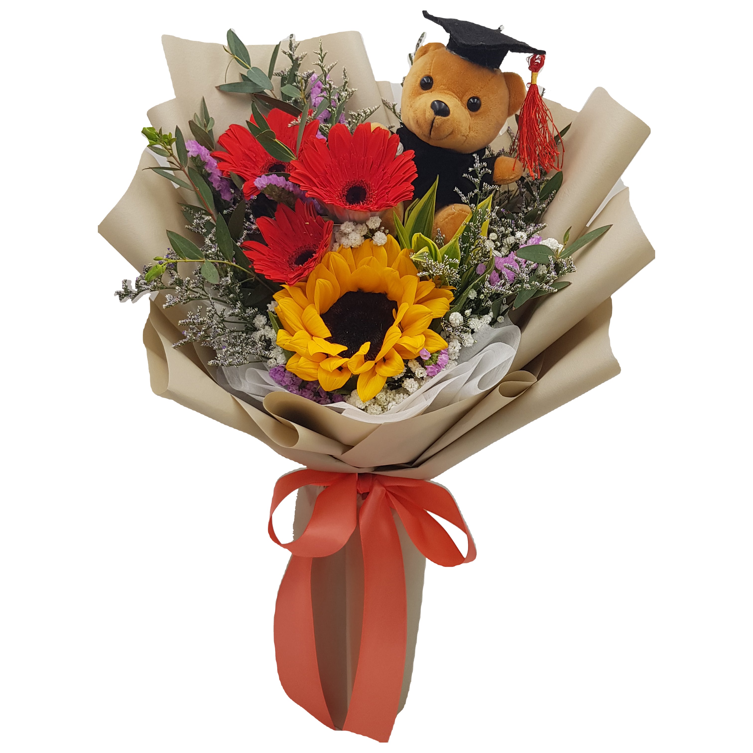graduation bear bouquet