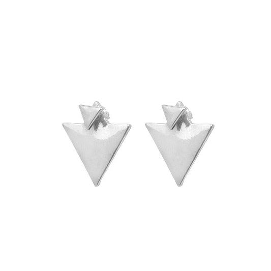 925 Sterling Silver Black White Zircon Earrings | Earrings Triangles Silver  925 - 925 - Aliexpress