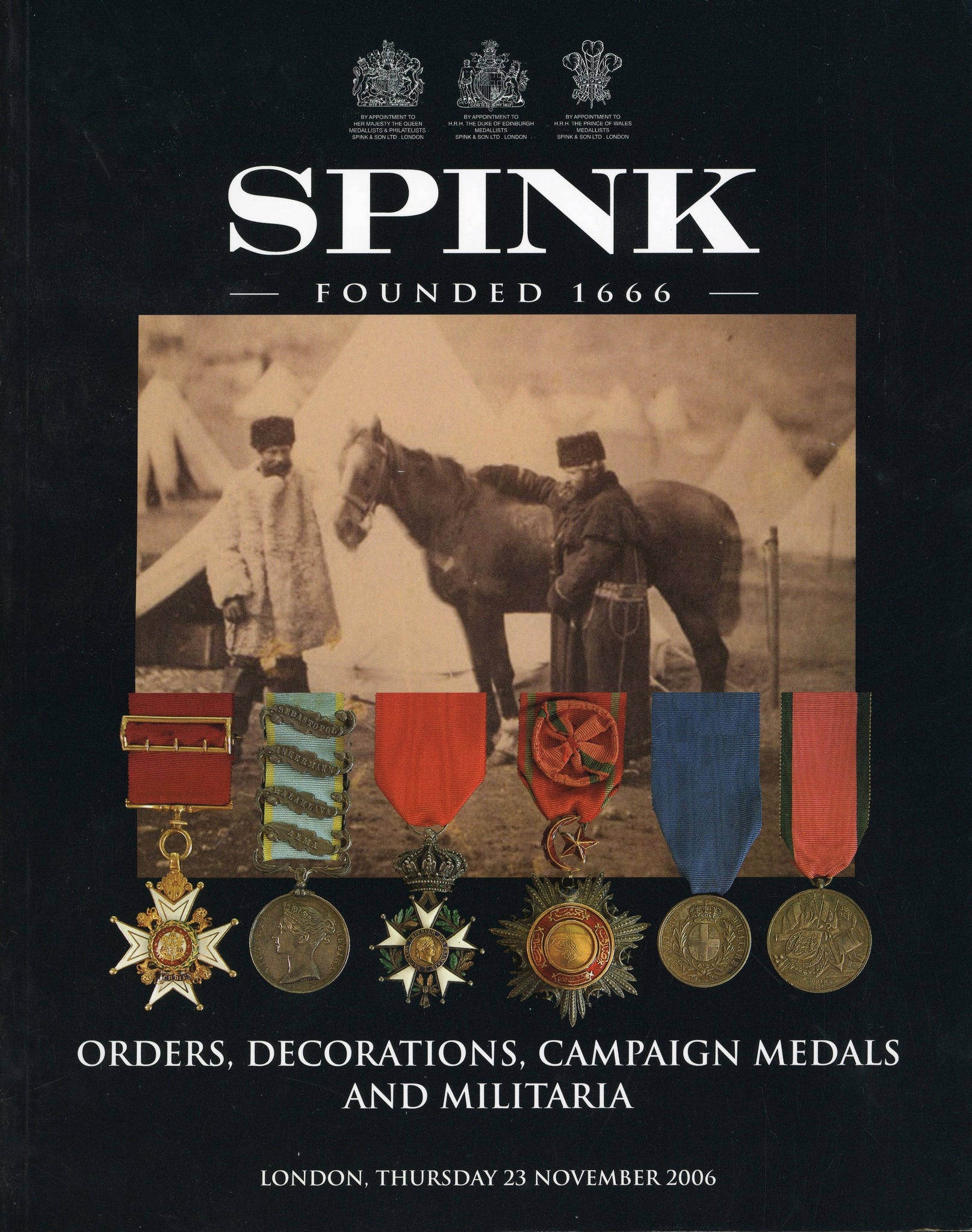 Orders, Decorations, Campaign Medals and Militaria - Thursday 23 November 2006 - Spink London