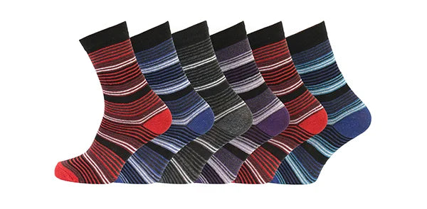 Luxury socks with striped pattern