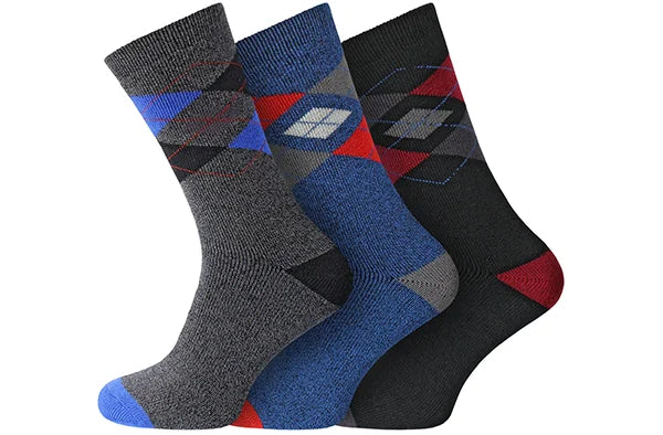 outdoors and hiking socks with diamond pattern