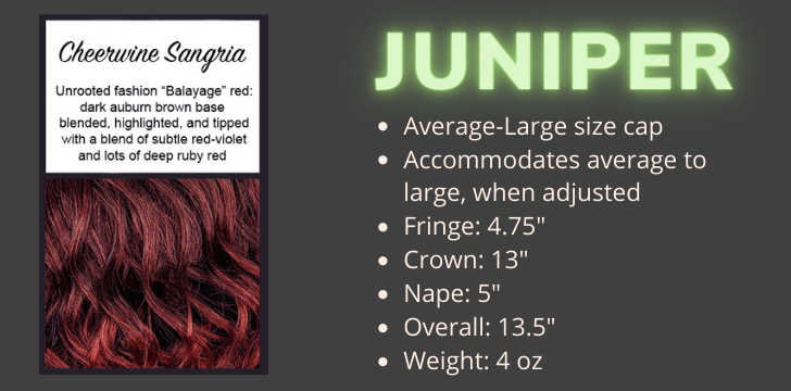 Juniper in Cheerwine Sangria is highly customizable and will serve you well as a work wig