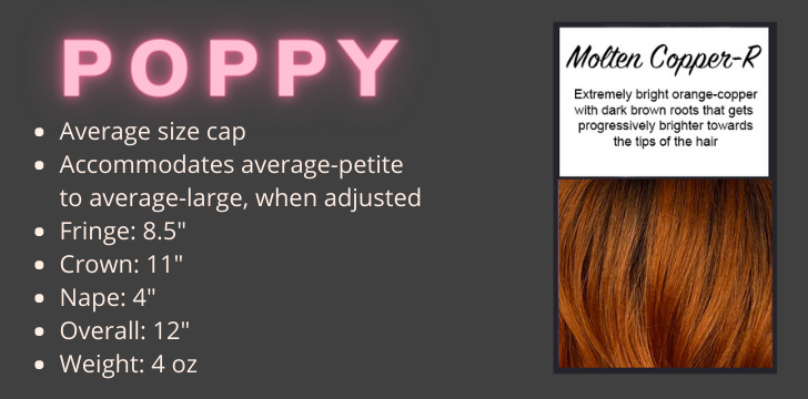 Molten Copper Rooted is a vibrant copper hair color with dark roots