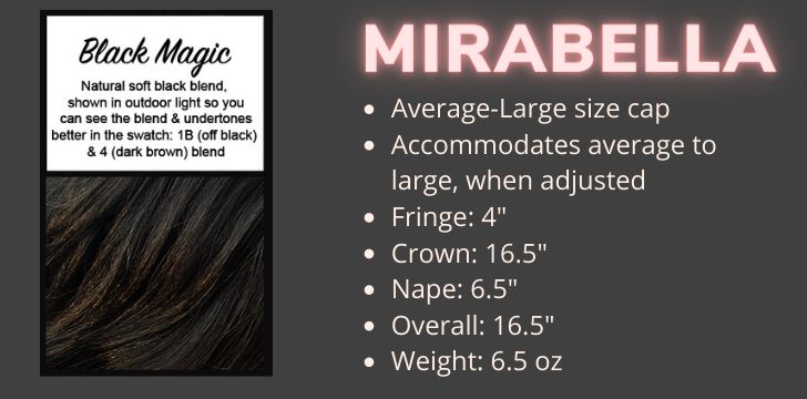 Mirabella is a swishy sweet lob with a silky fabric parting area