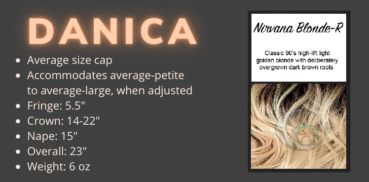 Description of Danica by CysterWigs Limited in Nirvana Blonde Rooted