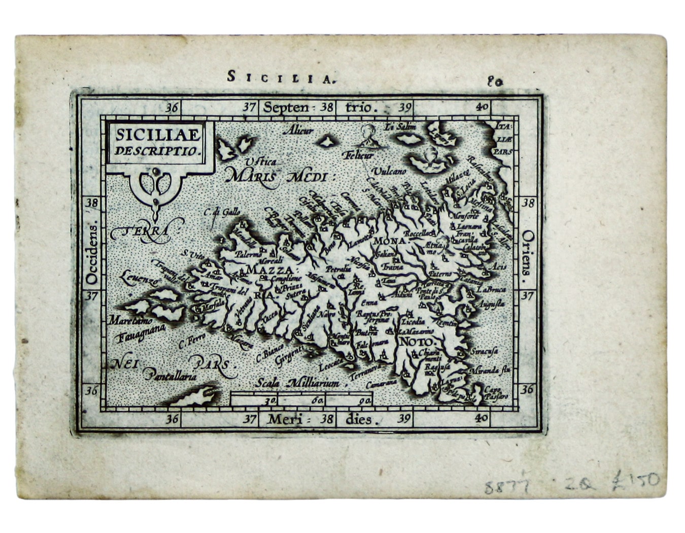 Ortelius’ Miniature Map of Sicily