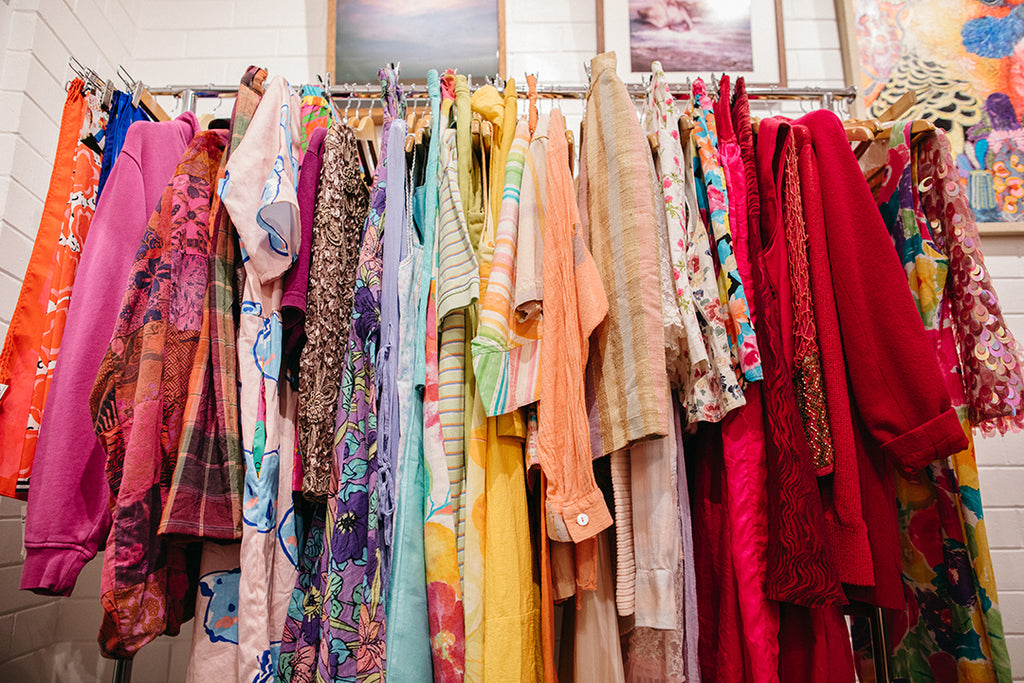 Vintage clothing to compliment the Fairy Floss Fantasy group exhibition theme.