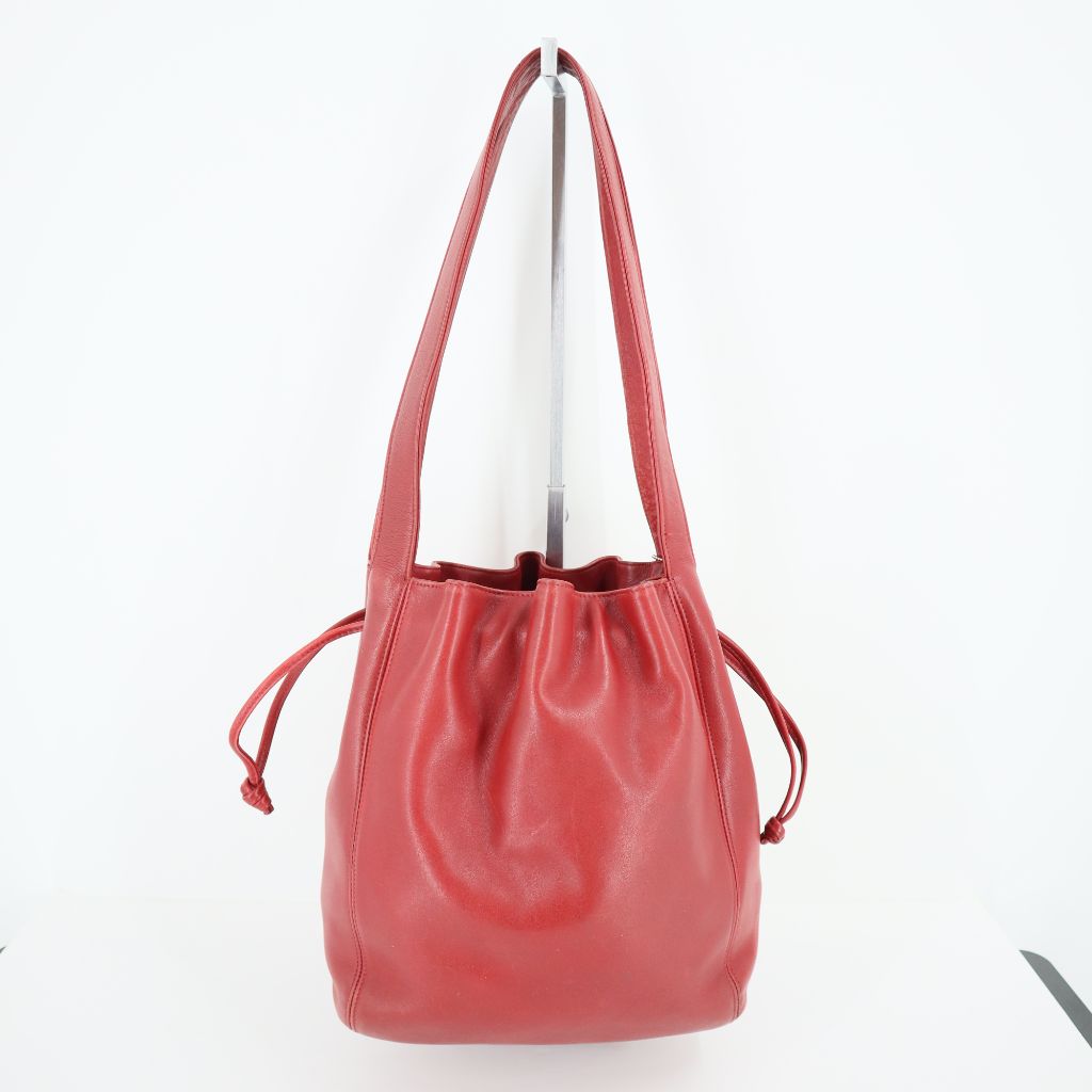 Coach Vintage Leather Bucket Bag Purse Red