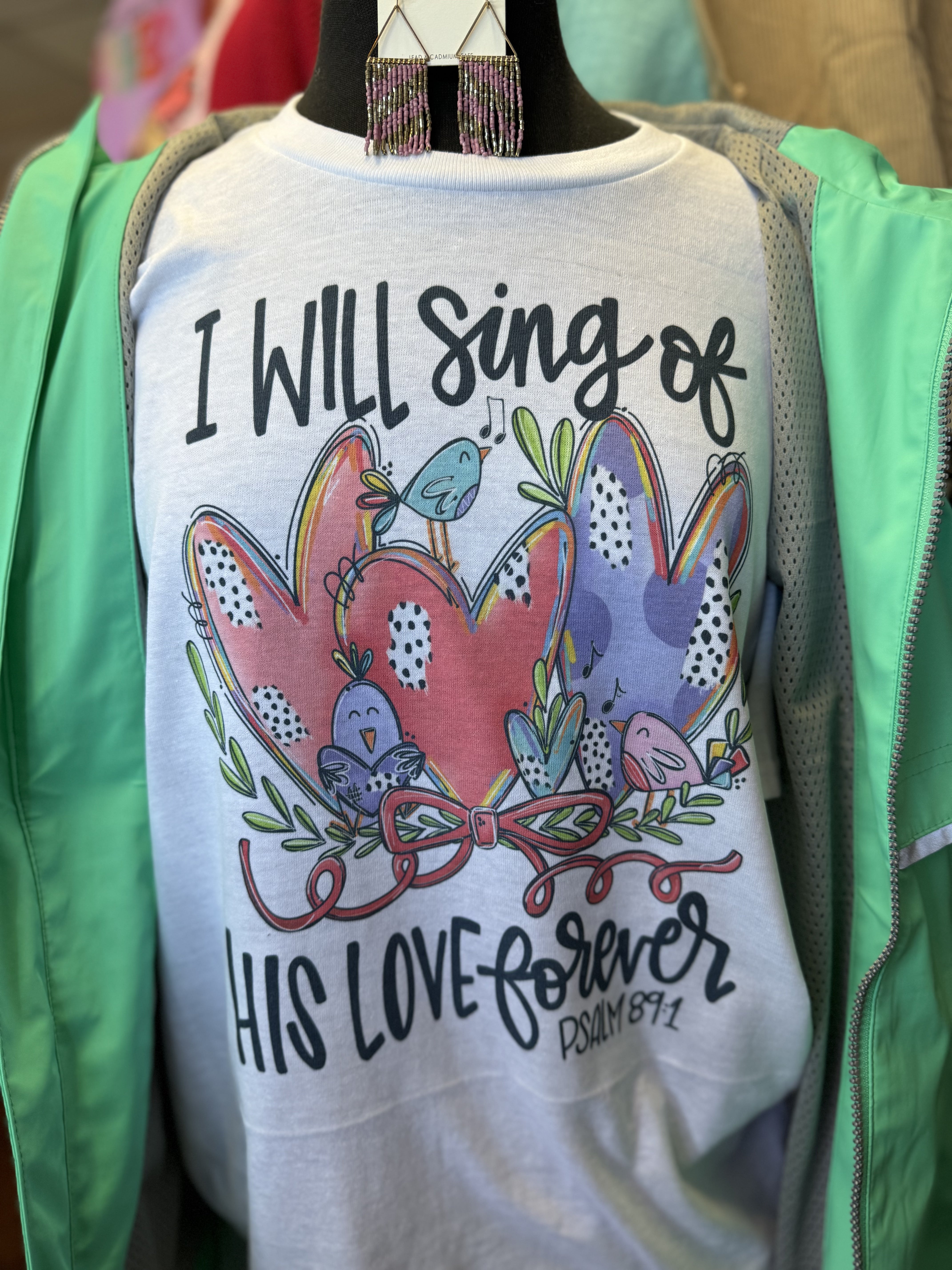 I will sing of his love forever Gildan white tshirt