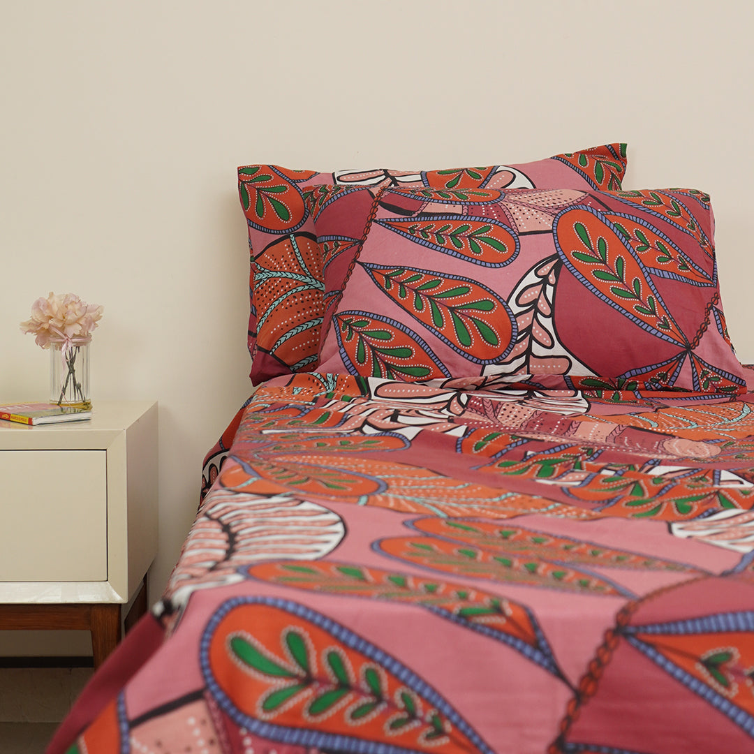 Strawberry Sherbet Single Duvet Cover & Comforter Set