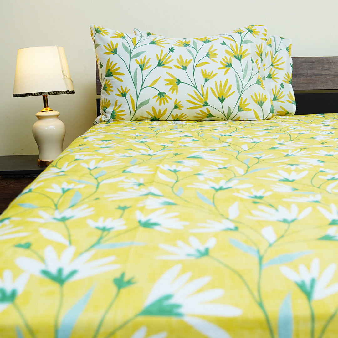 Sunshine Blossom King Bedsheet Set