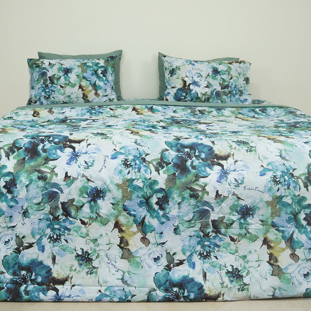 Vintage cobalt King Duvet Cover & Comforter Set