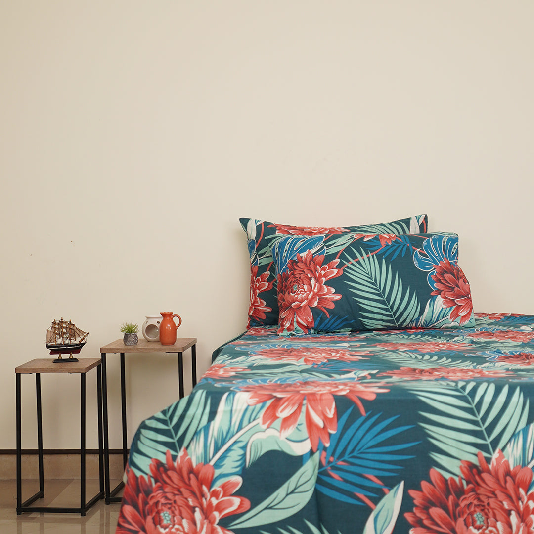 Tropical Rush Single Bedsheet Set