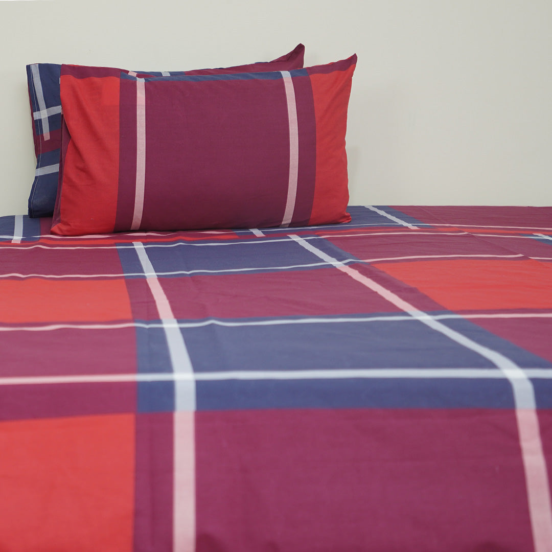 Check and Plaid King Bedsheet Set