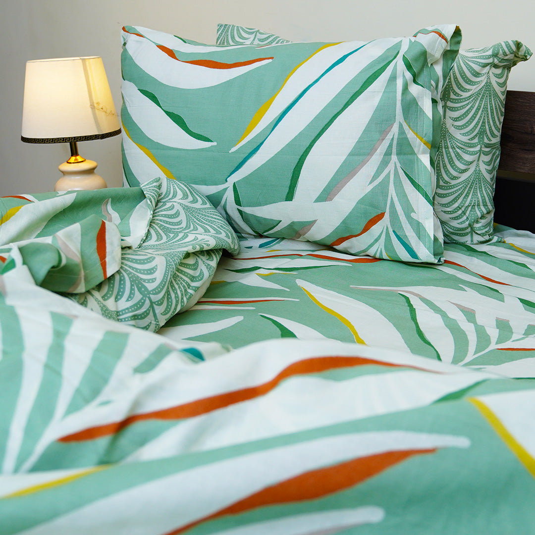 Emerald Garden King Bedsheet Set