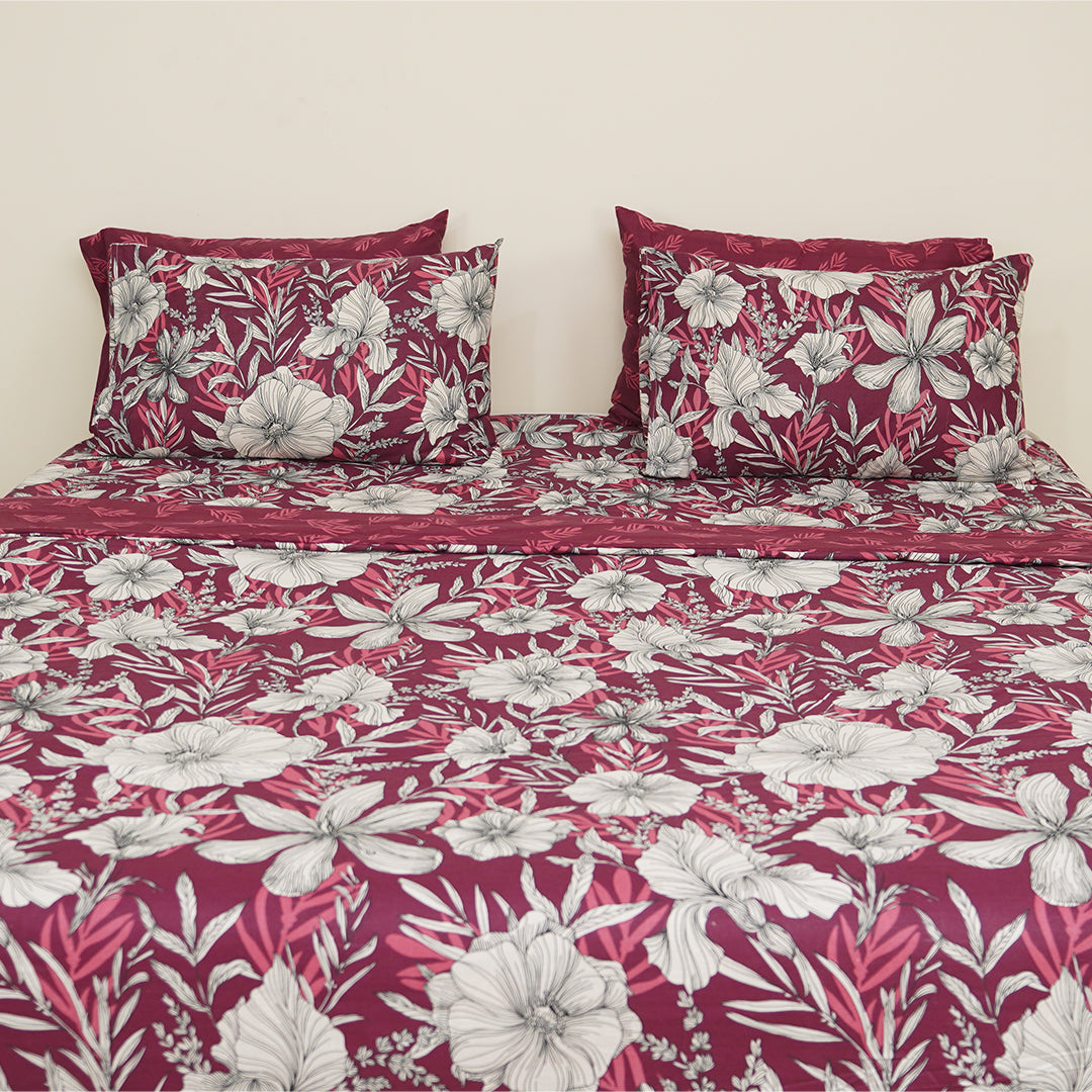 Abstract Berry Single Duvet Cover & Comforter Set
