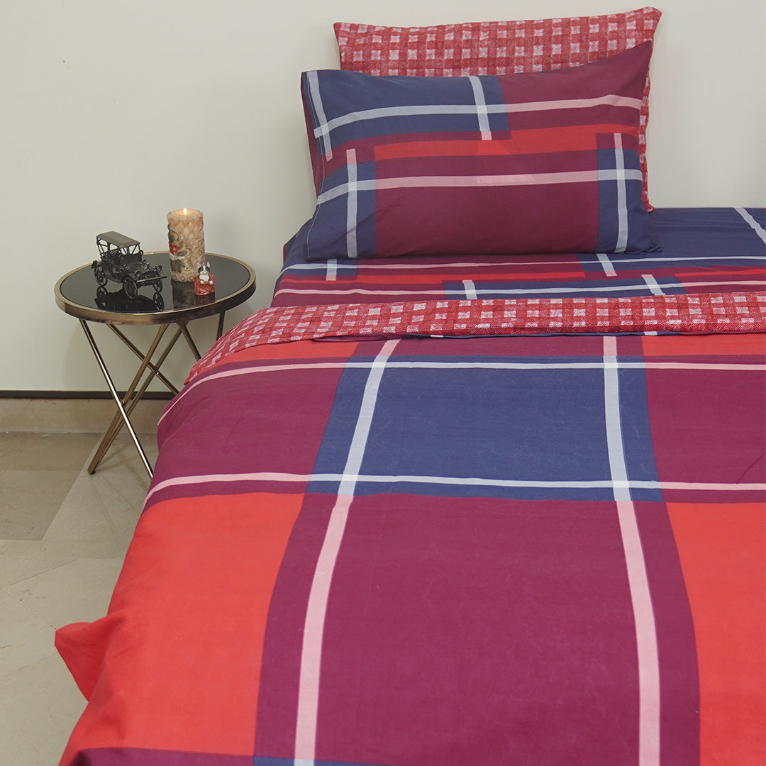 Check and Plaid King Bedsheet Set