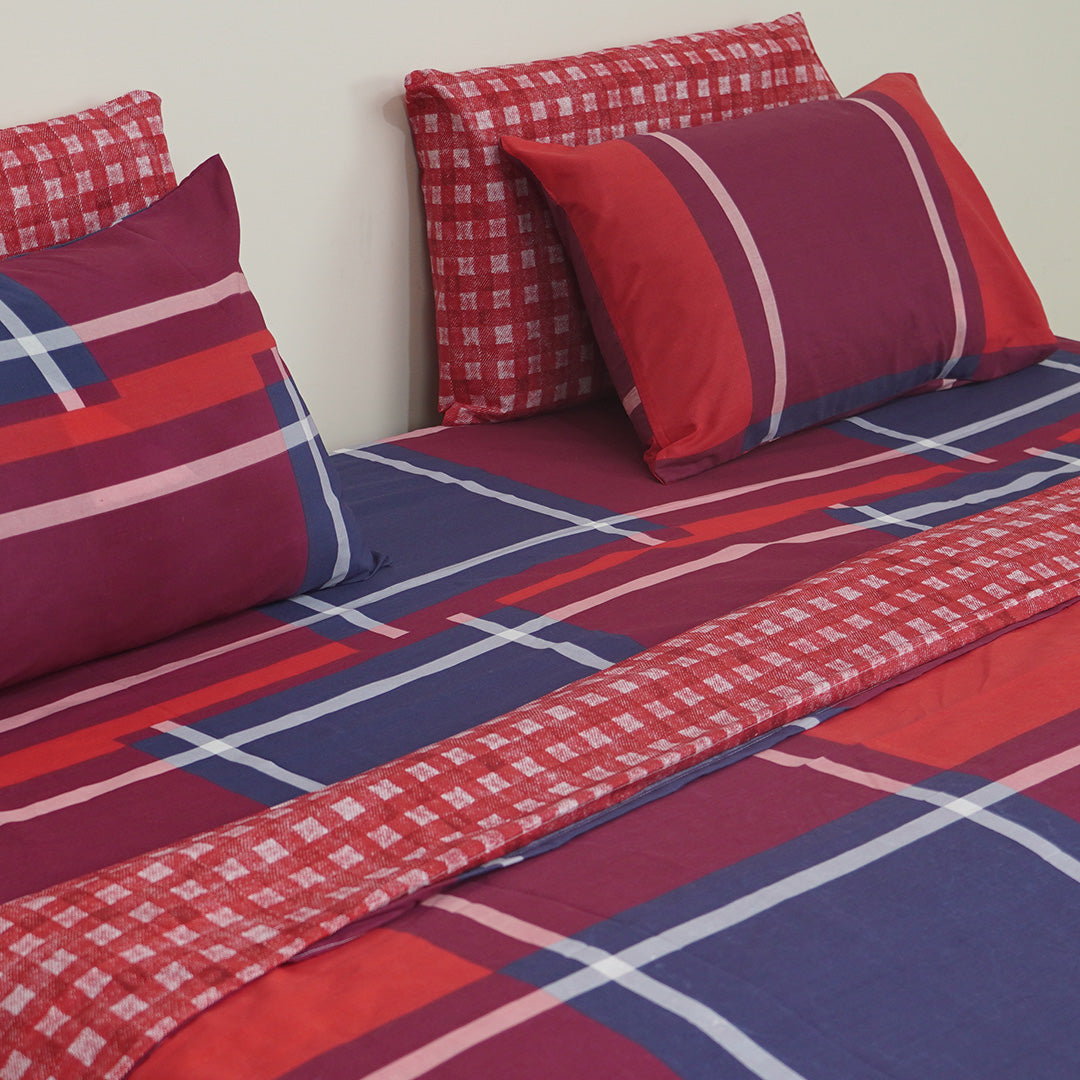 Check and Plaid King Bedsheet Set