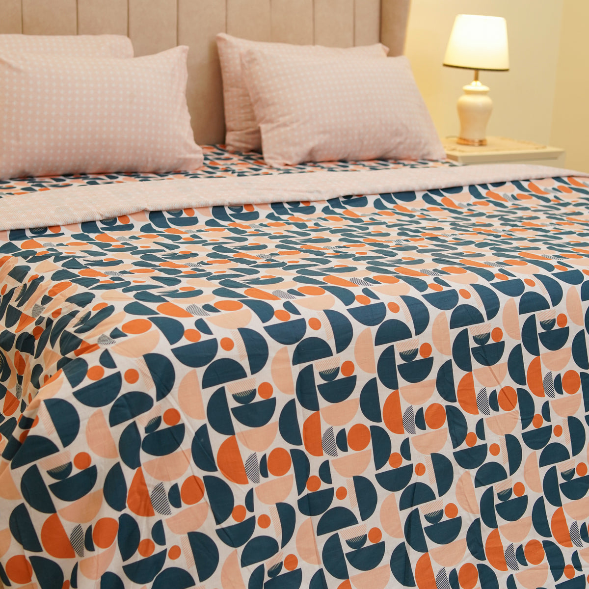 Semicircles King Duvet Cover & Comforter Set