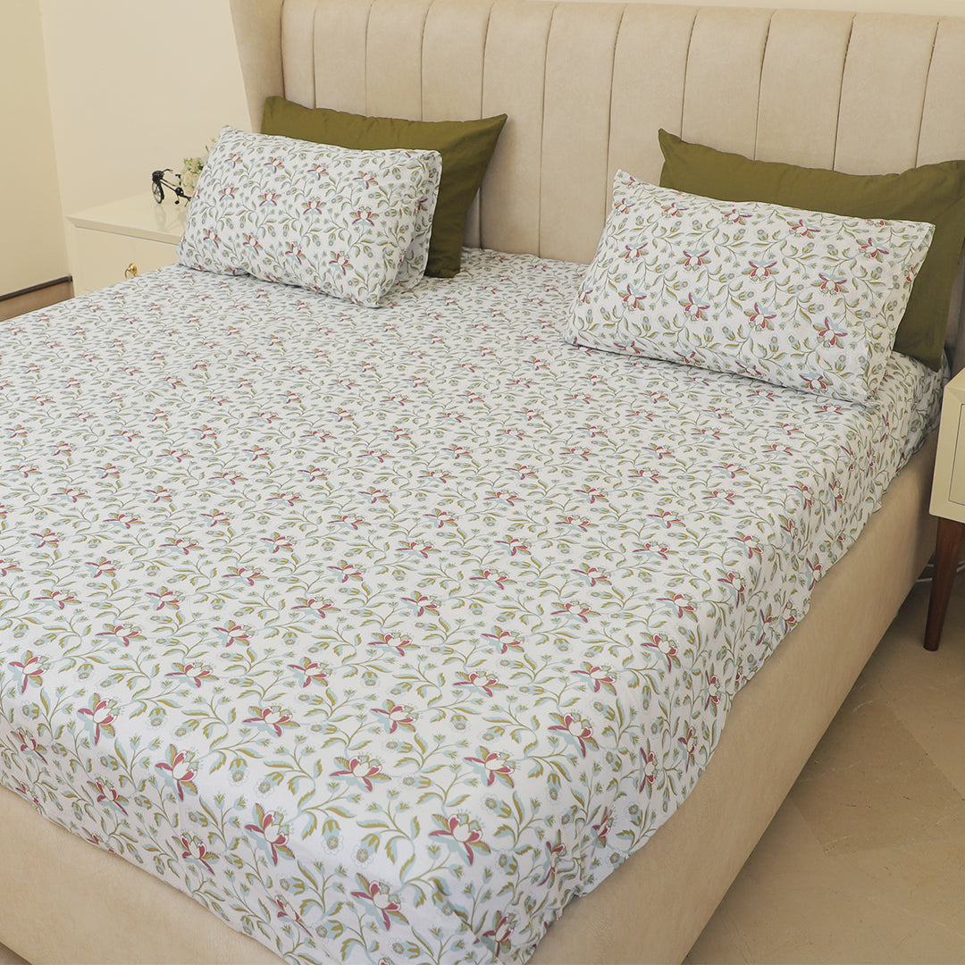 Rosa-Russet King Bedsheet Set