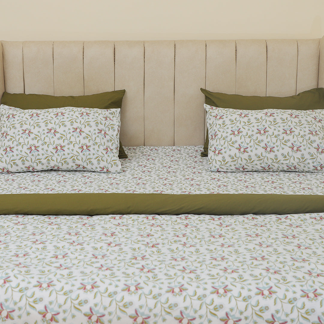 Rosa-Russet King Bedsheet Set