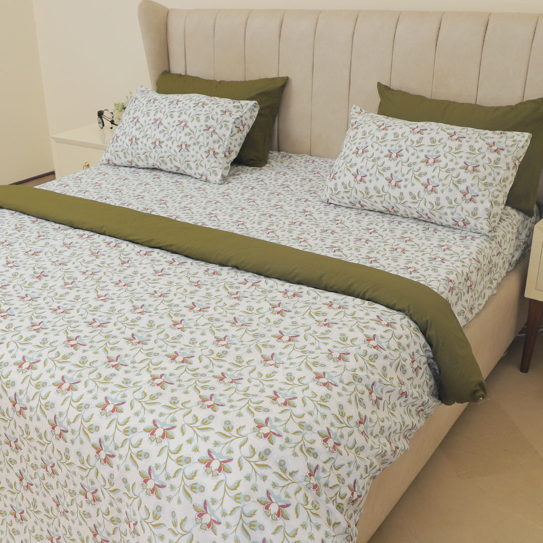 Rosa-Russet King Bedsheet Set