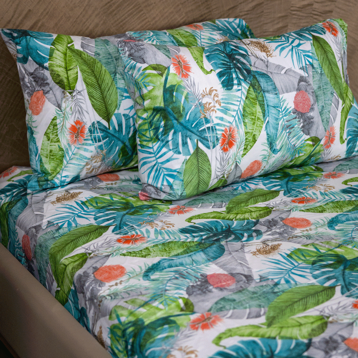 Euphoria-Leaves Single Bedsheet Set