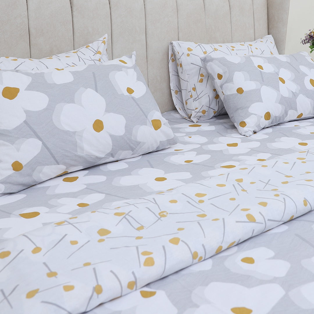 Plumeria King Bedsheet Set