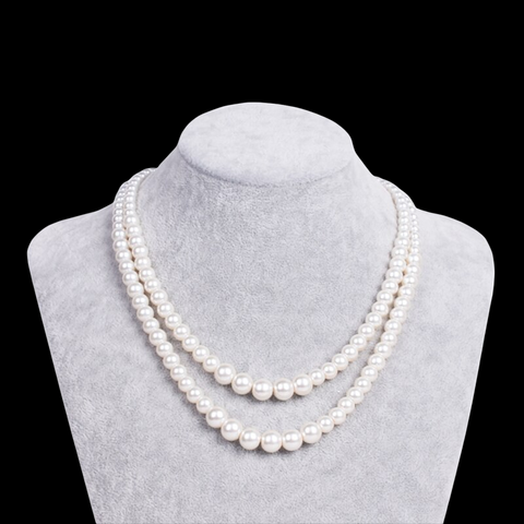 Classic Strand of White Pearls N2328