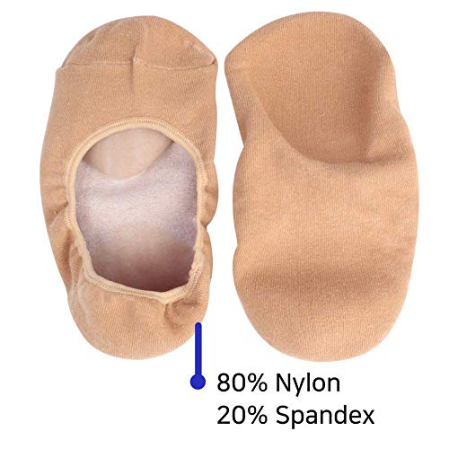 Gel No Shoe Socks – Therapeutic for Dry Cracked Feet – Relieve Heel Pain – Prevent Back Problems (Nude Color)