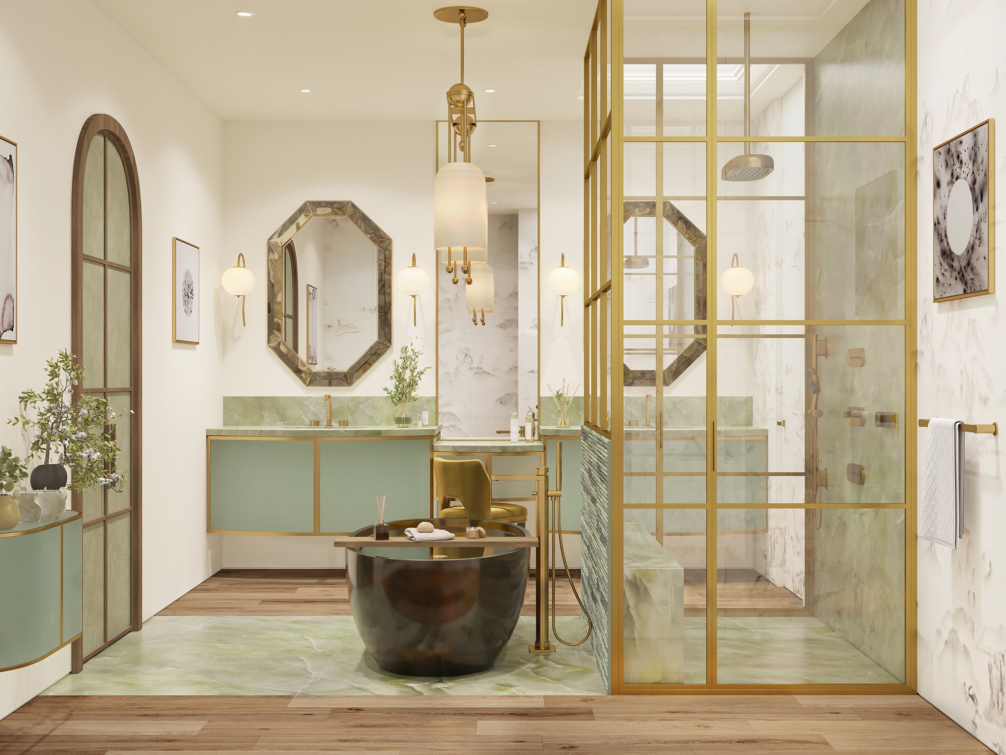 Living by Design Virtual Showhouse Primary Bath by Brigette Romanek