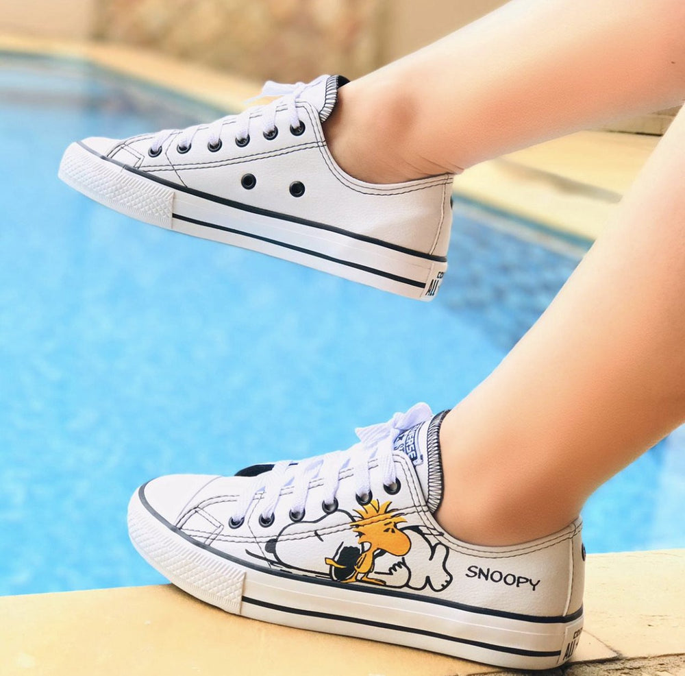 All Star Branco Snoopy couro Sintético - Riquinhos Shoes