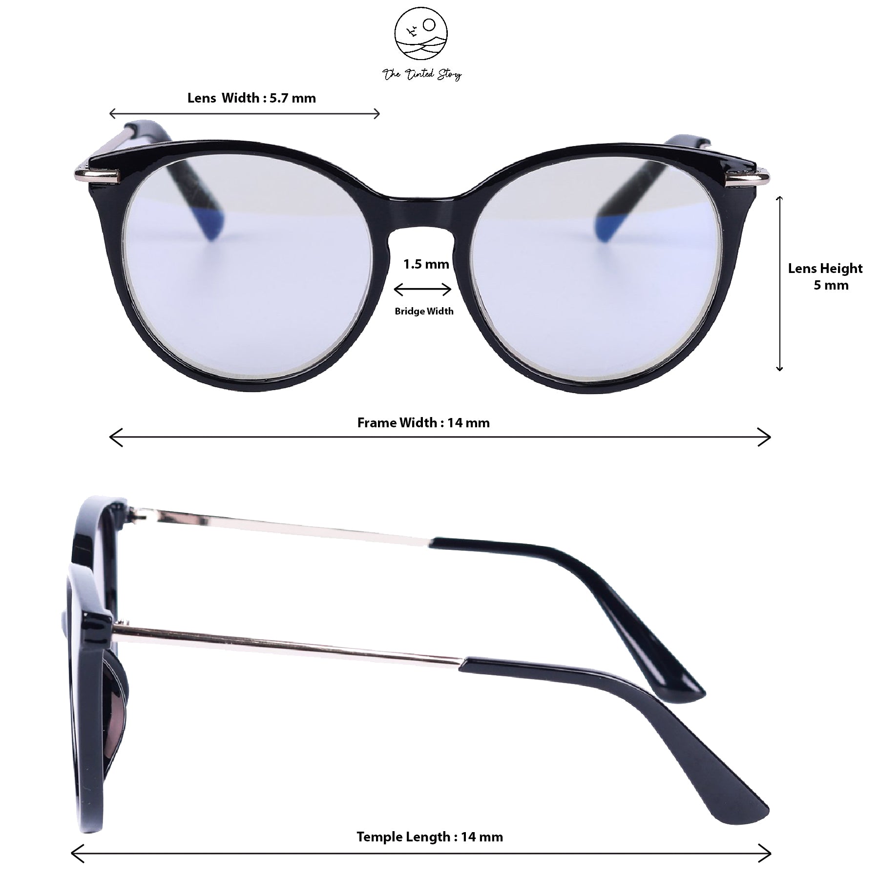 Blue Ray Round Eyeglasses (UV 400 Protection) – The Tinted Story