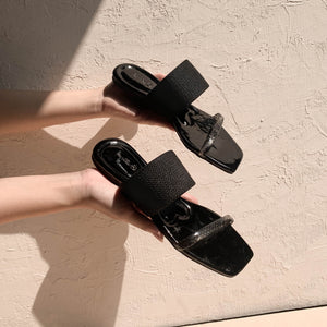 Aria Double Strap Sandal Teplek Wanita with Nylon Elastic Strap [LX 507]