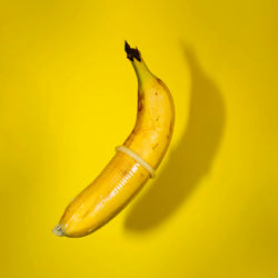 a condom on a banana