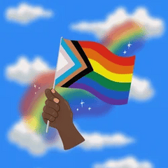 rainbow flag waving gif