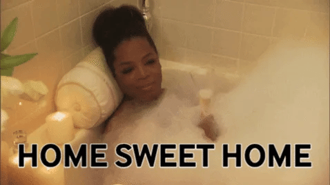 Oprah in bubble bath home sweet home gif