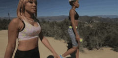 two black women hiking gif