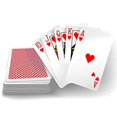deck of cards showing the suit of hearts