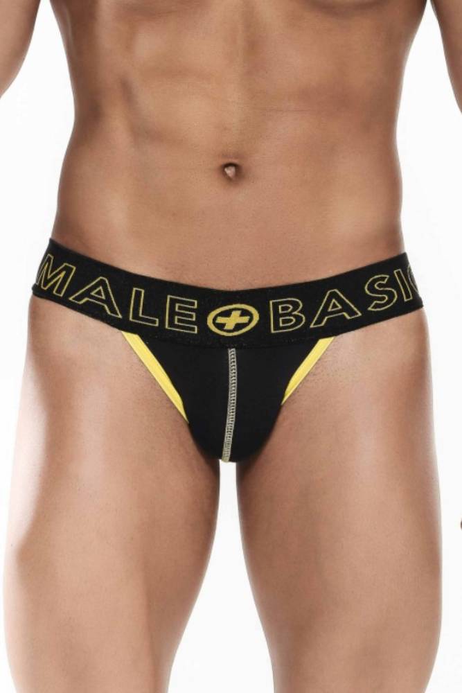 MaleBasics Neon Jockstrap Yellow MBN04 Stag S