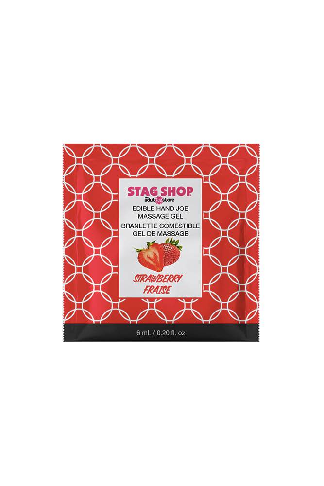 Stag Shop Edible Handjob Massage Gel Strawberry Single Use Pack