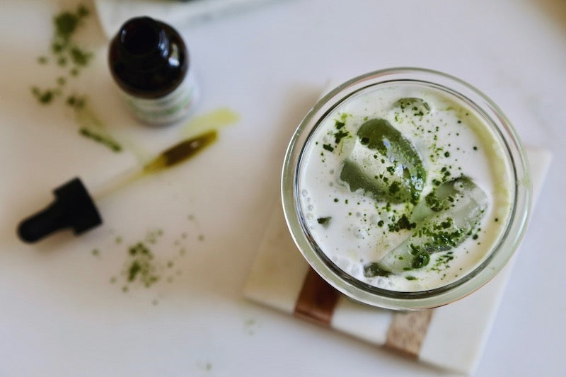 Hemp CBD Iced Matcha Latte