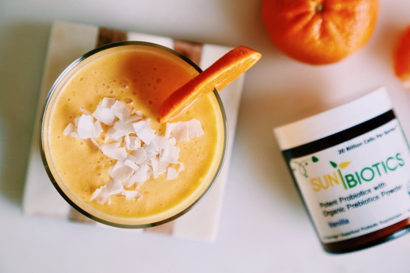 Gut Healthy Probiotic Orange Creamsicle Coconut Shake