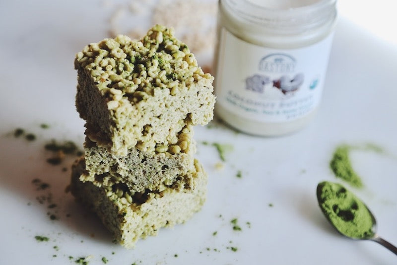 Vegan Matcha Rice Krispies Treats 