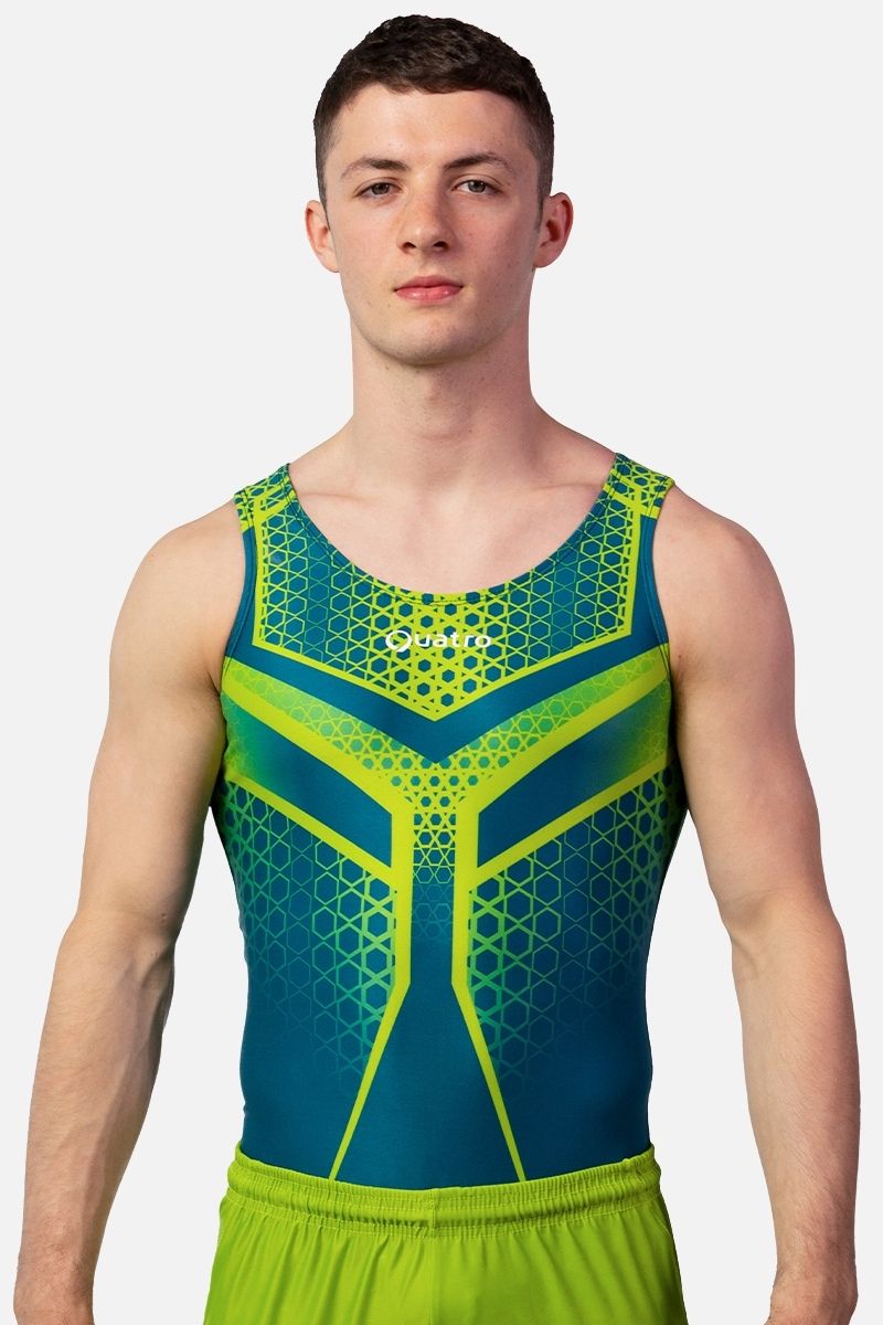 (LOOKS BETTER IN PREVIEW) TEAM IRELAND Rhys Mcclenaghan leotard 2021 World Championships boys men&#039;s gymnastics leotard neon green chestnut hair Minecraft Skin